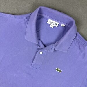 Lacoste Classic Fit Pique Polo Shirt Men's Size 7 XXL Light Purple Cotton